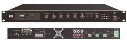 350w Mixer Amplifier, 4 Mic, 2 Aux, MP3, FM, BT