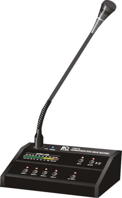 4 Zone Remote Paging Microphone