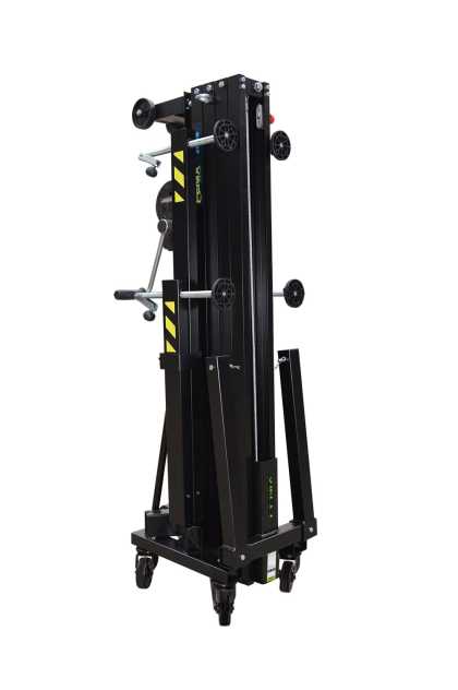 Aluminium front-loading tower. Load from ground (blk)