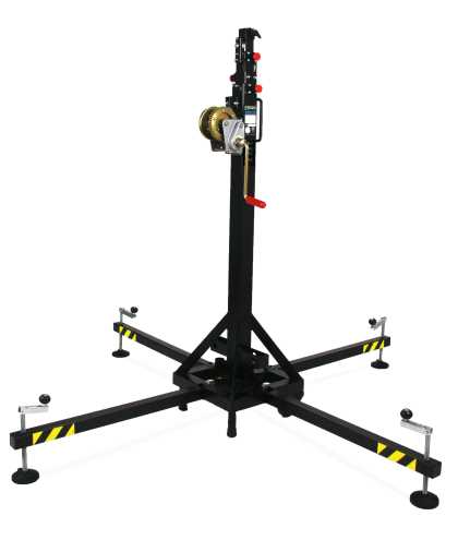 Telescopic tower with traditional leg system