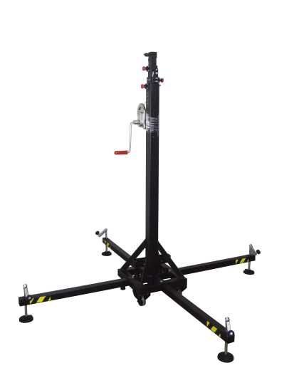 Telescopic tower with traditional leg system