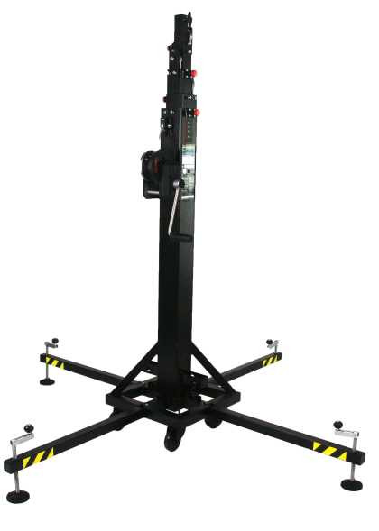 Telescopic tower with traditional leg system