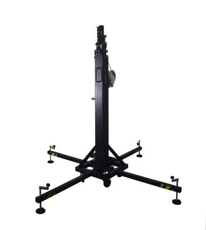 Telescopic tower with traditional leg system