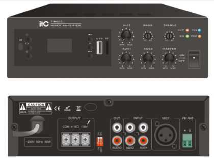 60 Watt Public Address Amplifier Mixer,  Bluetooth