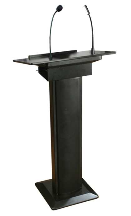 Lectern with Built-in Speakers, Microphone & Light