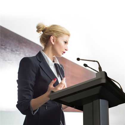Multifunctional Lectern, 250W, with mic and light