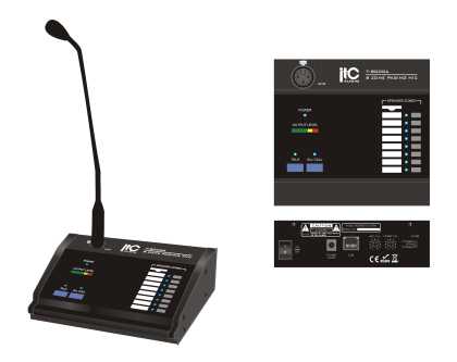 Remote 8 zone Paging console for Audio Matrix