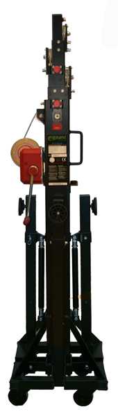 Telescopic tower with adjustable leg system