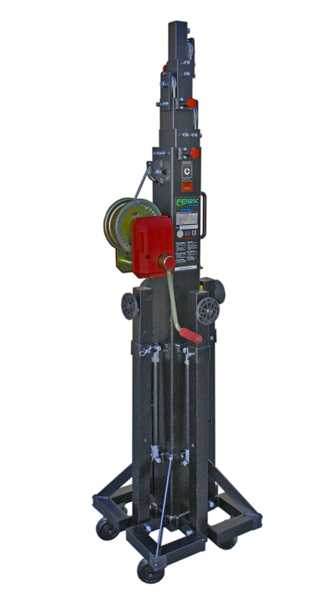 Telescopic tower with adjustable leg system